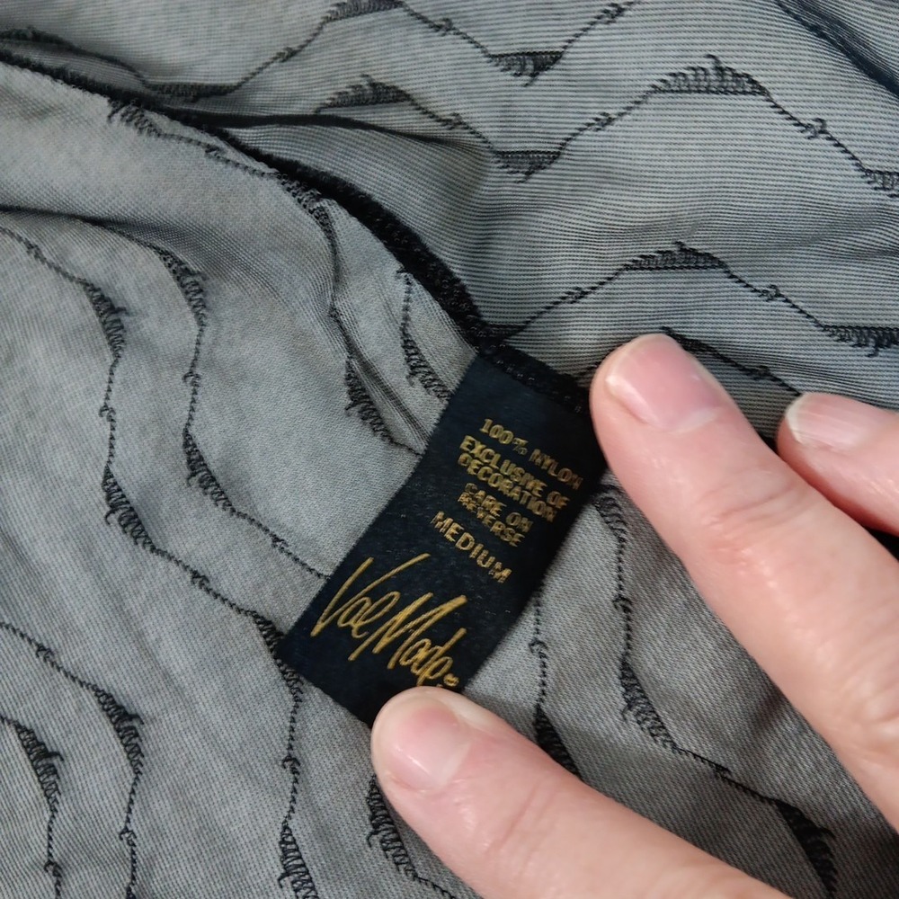 VINTAGE GOWN Negligee Medium BLACK‎ SHEER 100% NYLON LACE VAL MODE NICE SWEEP - Picture 8 of 12